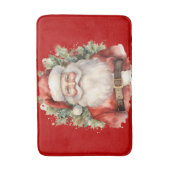 Vintage Kerstman Smiling Badmat (Voorkant Verticaal)