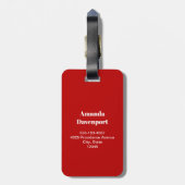 Vintage Kerstman Smiling Bagagelabel (Achterkant verticaal)