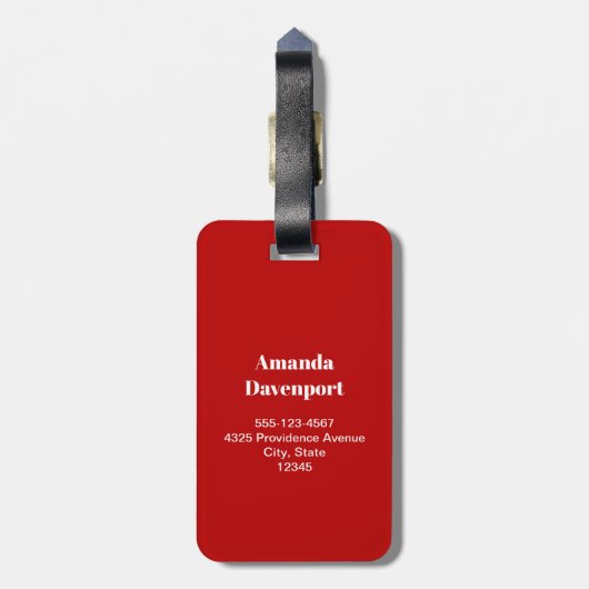 Vintage Kerstman Smiling Bagagelabel (Achterkant verticaal)