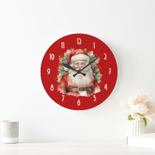 Vintage Kerstman Smiling Grote Klok (Huis)
