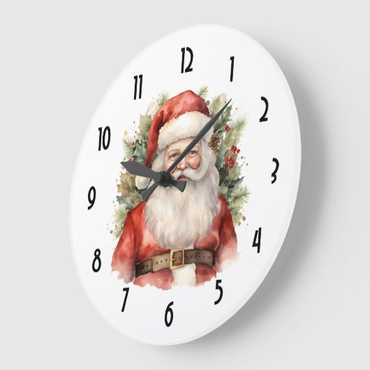 Vintage Kerstman Smiling Grote Klok (Hoek)