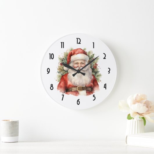 Vintage Kerstman Smiling Grote Klok (Huis)