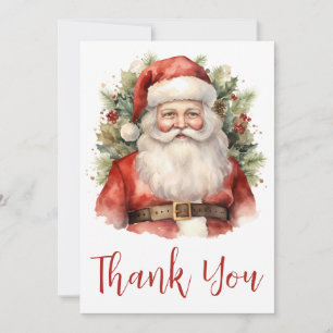 Vintage Kerstman Smiling Kerstmis Bedankkaart