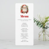 Vintage Kerstman Smiling Menu Kaart (Staand voorkant)