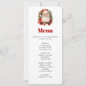 Vintage Kerstman Smiling Menu Kaart (Voorkant)