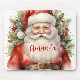 Vintage Kerstman Smiling Muismat