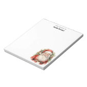Vintage Kerstman Smiling Notitieblok (Linkerzijde)