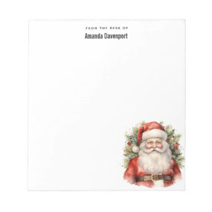 Vintage Kerstman Smiling Notitieblok
