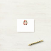 Vintage Kerstman Smiling Post-it® Notes (Op bureau)