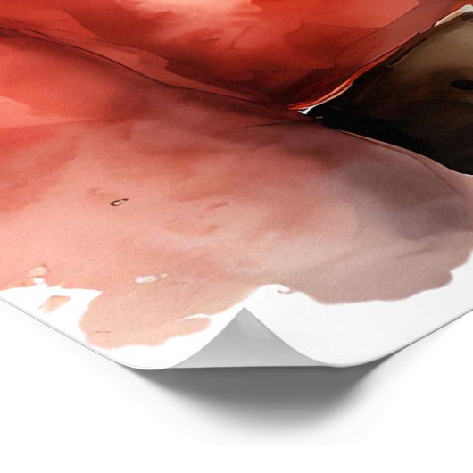 Vintage Kerstman Smiling Poster (Hoek)