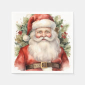 Vintage Kerstman Smiling Servet (Voorkant)
