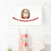 Vintage Kerstman Smiling Spandoek (Insitu)
