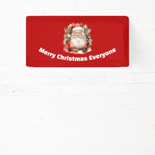 Vintage Kerstman Smiling Spandoek (Insitu)