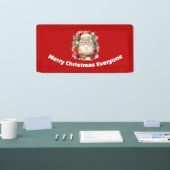 Vintage Kerstman Smiling Spandoek (Beurs)