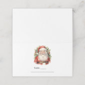 Vintage Kerstman Smiling Tafel Plaatskaartje (Buitenkant ongevouwen)