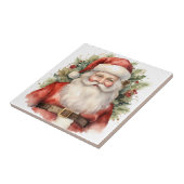 Vintage Kerstman Smiling Tegeltje (Zijkant)