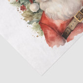 Vintage Kerstman Smiling Tissuepapier (Detail)