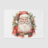 Vintage Kerstman Smiling Tissuepapier (Voorkant)