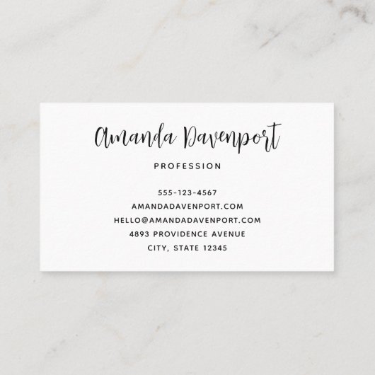 Vintage Kerstman Smiling Visitekaartje (Achterkant)