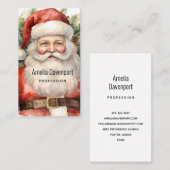 Vintage Kerstman Smiling Visitekaartje (Voorkant / Achterkant)