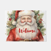 Vintage Kerstman Smiling Welkom Deurmat (Voorkant)