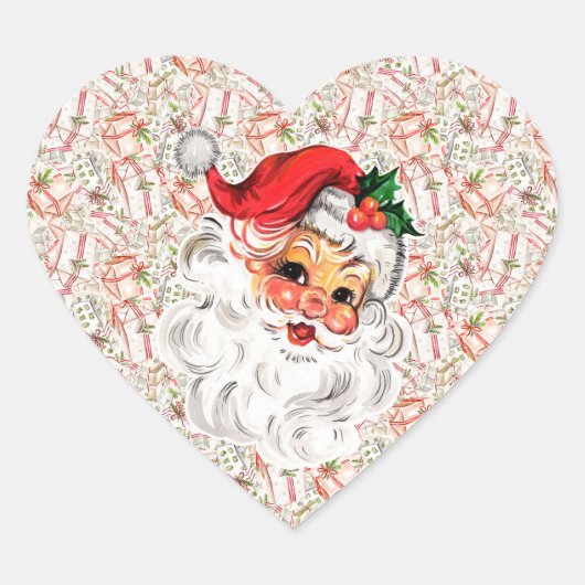 Vintage Kerstman Sticker Vellen (Voorkant)