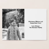 Vintage kerstman, stil, foto toevoegen, ZSSPG Folie Kaarten (Binnen)