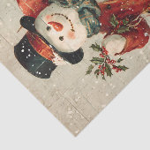 Vintage Kerstman Tissuepapier (Detail)