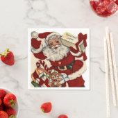 Vintage Kerstman Vakantiepapier servetten (Insitu)