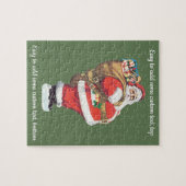 Vintage Kerstman, Victoriaanse Kerstmis uitsnede Legpuzzel (Horizontaal)