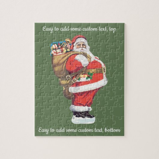 Vintage Kerstman, Victoriaanse Kerstmis uitsnede Legpuzzel (Verticaal)