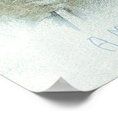 Vintage kerstman, voorgevroren poster (Hoek)