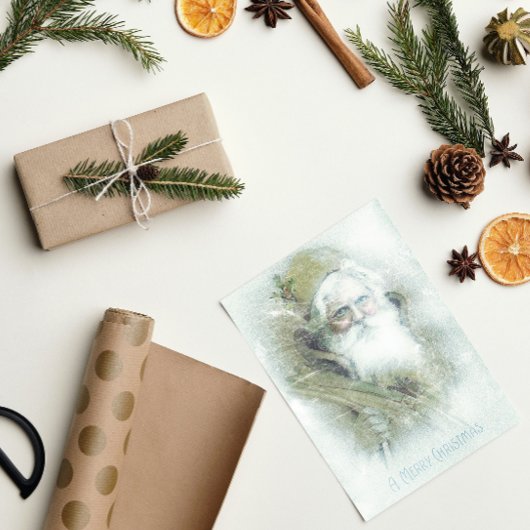 Vintage kerstman, voorgevroren tissuepapier