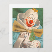 Vintage kerstmankage feestdagenkaart (Voorkant / Achterkant)