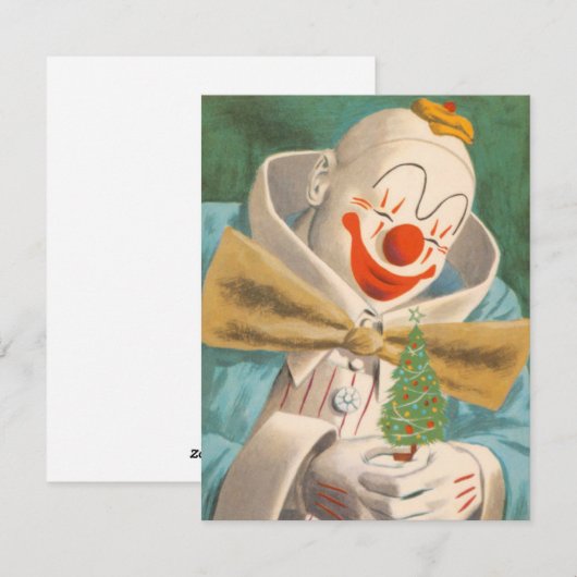 Vintage kerstmankage feestdagenkaart (Voorkant / Achterkant)