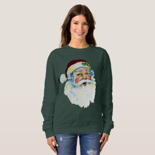 Vintage kerstmanvrouw trui