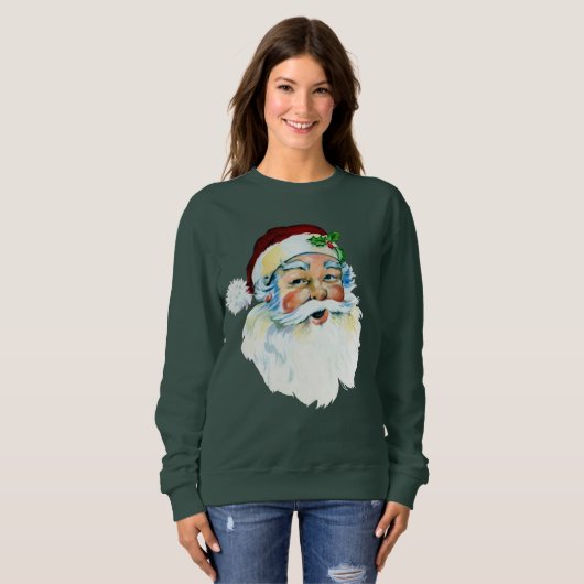 Vintage kerstmanvrouw trui (Voorkant volledig)