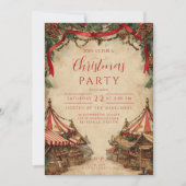 Vintage kerstmarkt kaart (Voorkant)