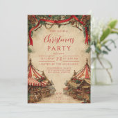 Vintage kerstmarkt kaart (Staand voorkant)