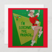 Vintage-kerstmeisje Feestdagenkaart (Voorkant / Achterkant)