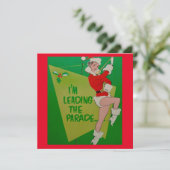 Vintage-kerstmeisje Feestdagenkaart (Staand voorkant)