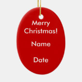 Vintage-kerstmeisje met Bell Keramisch Ornament (Achterkant)