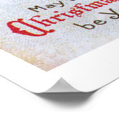 Vintage-kerstmeisje met pakket poster (Hoek)