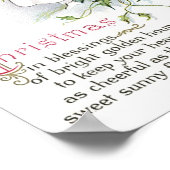 Vintage-kerstmeisje Poster (Hoek)