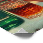 Vintage-kerstmeisje Poster (Hoek)