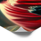 Vintage-kerstmeisje Poster (Hoek)