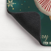 Vintage-kerstmeisje, Snowflakes Muismat (Hoek)