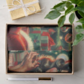 Vintage-kerstmeisje Tissuepapier (Geschenk)