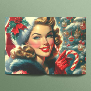 Vintage-kerstmeisje Tissuepapier