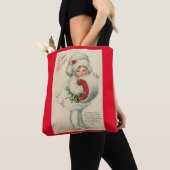Vintage kerstmeisjes tote bag (Dichtbij)